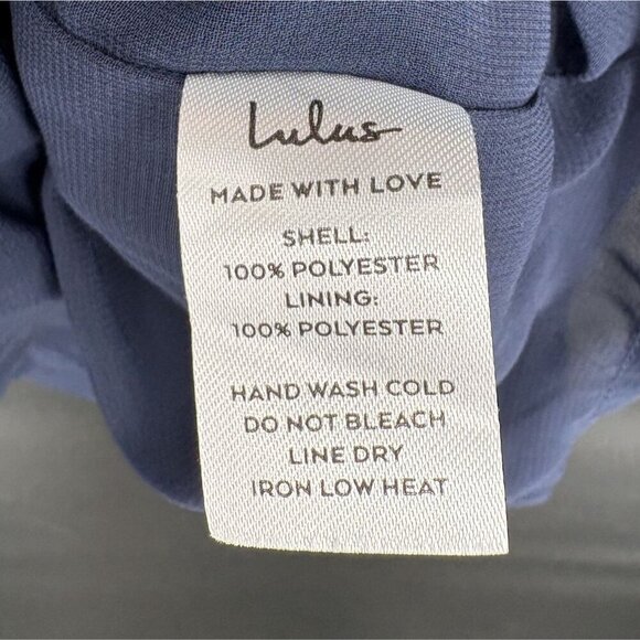 Lulus Women's Short Sleeve Mini Shift Dress M Navy Blue Professional Cocktail - Picture 4 of 7